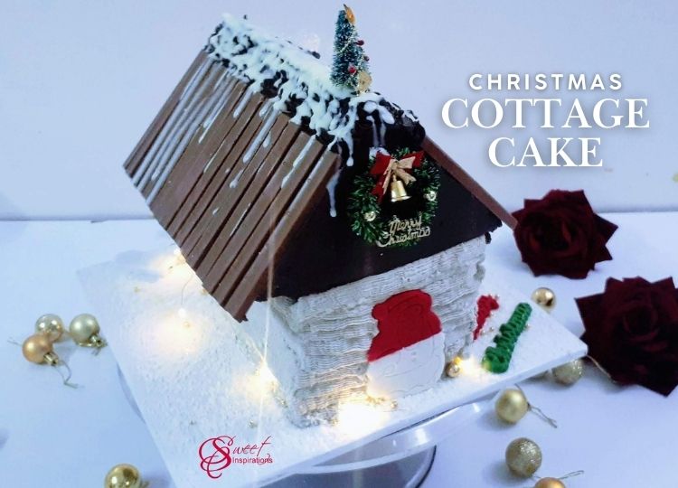 Make your Christmas memorable with our charming - Christmas Cottage Cake